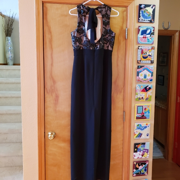 NWOT Vince Camuto black sequin lace maxi size 6 - Picture 2 of 8